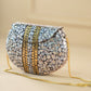 Cartera metal plateada