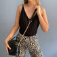 Pantalón bota campana print